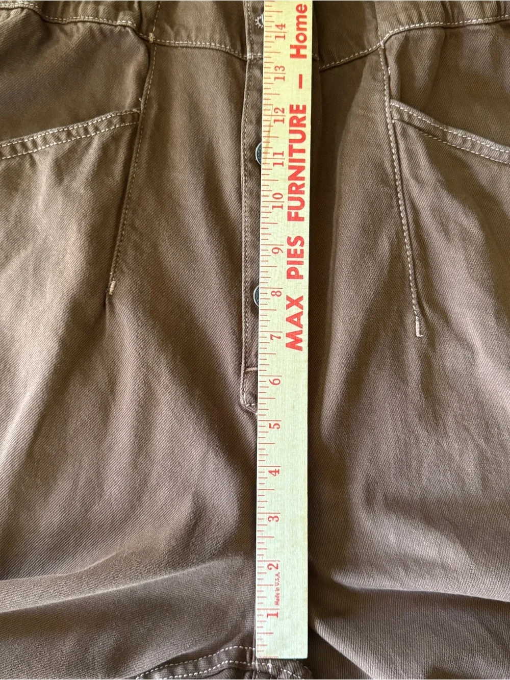 Free People Marci Coverall Utility Jumpsuit Brown Cotton Workwear Cargo Large